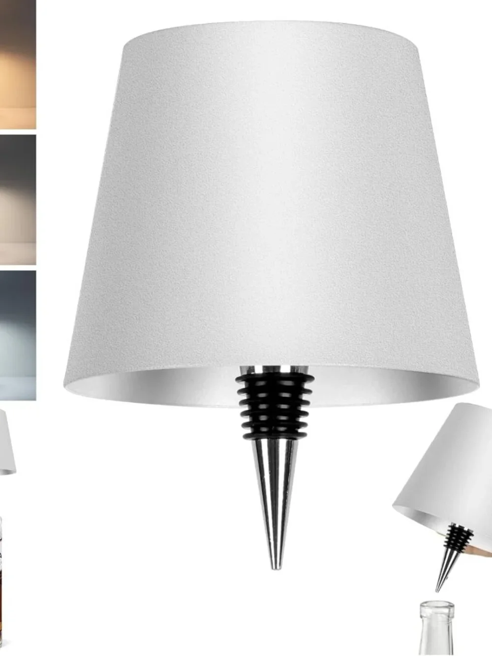 Rechargeable Luxury Wine Bottle Table Lamp with 3 Color Dimming for Bars & Event